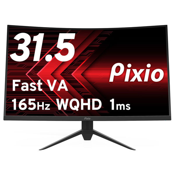 Pixio ゲーミングモニター 31.5インチ 165Hz VA ブラック PXC327A-O 1