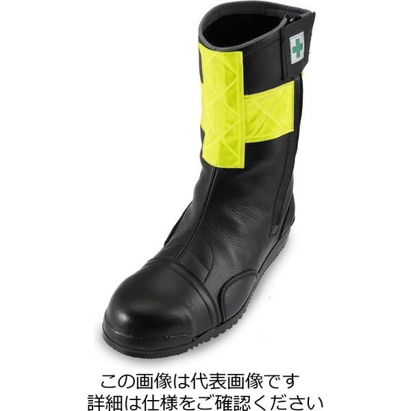ノサックス 高所作業用安全靴 みやじま鳶 半長靴 高輝度反射材付(黄