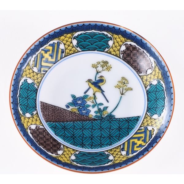 青郊 【九谷焼】豆皿名品コレクション 古九谷色絵双鳥秋草図 MC-28-32p