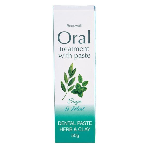 デンタルペースト50g ハーブ&クレイ セージ&ミント(日本製 天然由来 泥