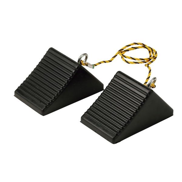 ユニット トラロープ付タイヤストッパー(4t) 384-168 1セット（直送品
