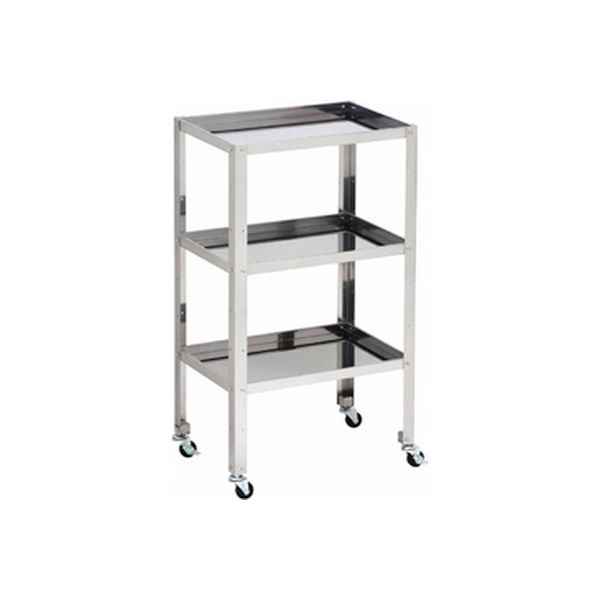 三和製作所 組立式ステンレスワゴン 省音キャスタータイプ 3段 45×30
