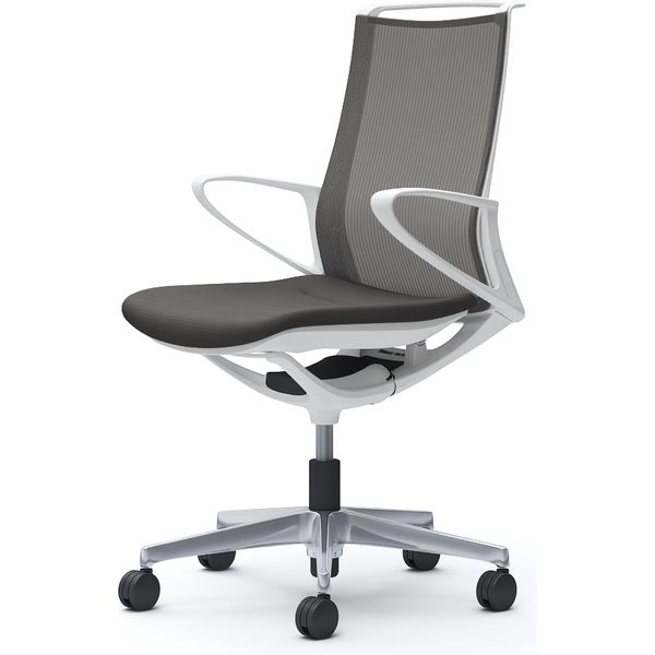 オカムラ モード オフィスチェア ミドルバック メッシュタイプ 固定肘