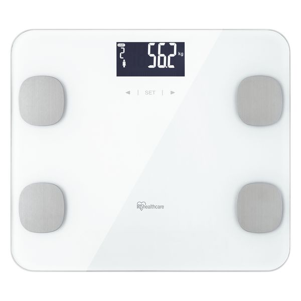 アイリスオーヤマ 体組成計 体重計 （体重+測定項目7種） IBCM-211-W
