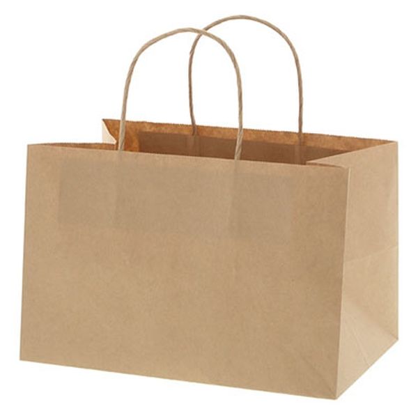 シモジマ 手提げ紙袋 オブロングバッグ 26ー17 未晒無地 4901755570328