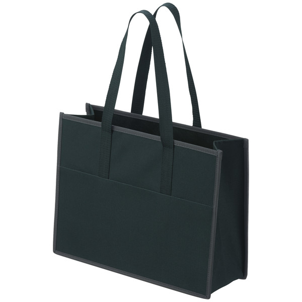 今村紙工 600デニールポリエステルバッグ 黒 A4ヨコ 幅360×高さ275