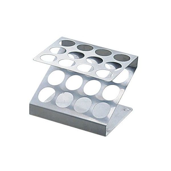 アズワン 試験管立台Z型 19mmφ×12本 SUS304 3カタ 1個 6-309-03（直送