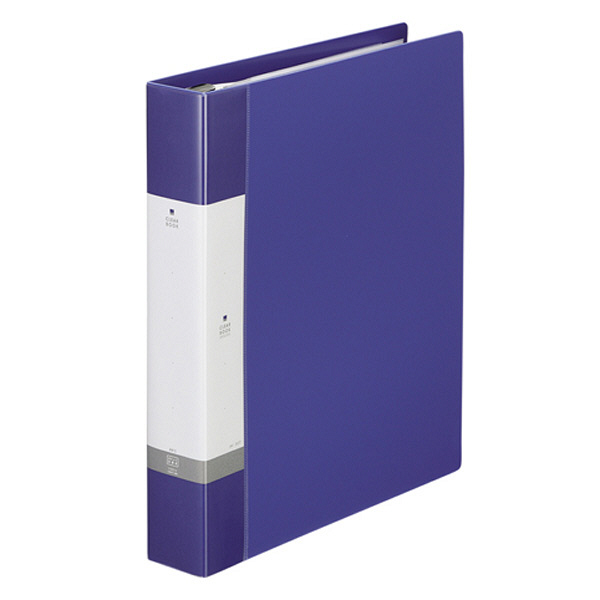 クリヤーブック 差し替え式 30穴 A4タテ 35ポケット 背幅50mm 青 G3803