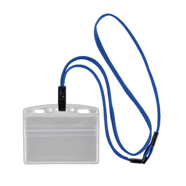 コクヨ 吊り下げ名札セット カードプロテクトタイプ・チャック式 青