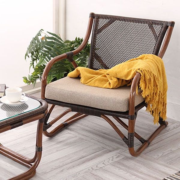 キムラ ラタン パーソナルチェア ダークブラウン C201KA 1脚（直送品