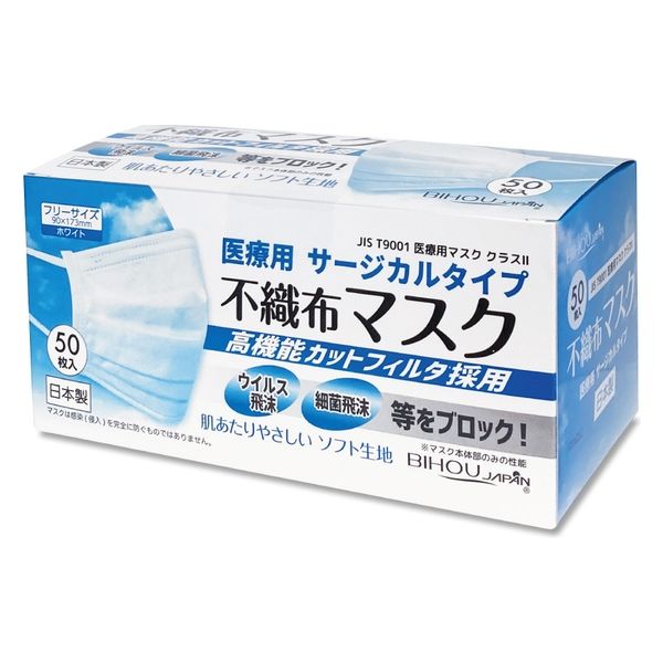 エスパック 医療用サージカルマスク クラス250枚入 不織布マスク医療用