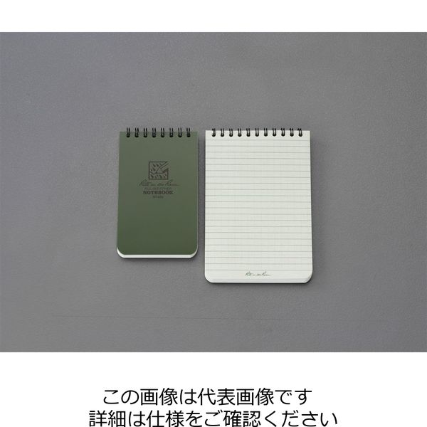 エスコ 101x152mm 防水メモ帳 EA762GC-2 1セット(3冊)（直送品