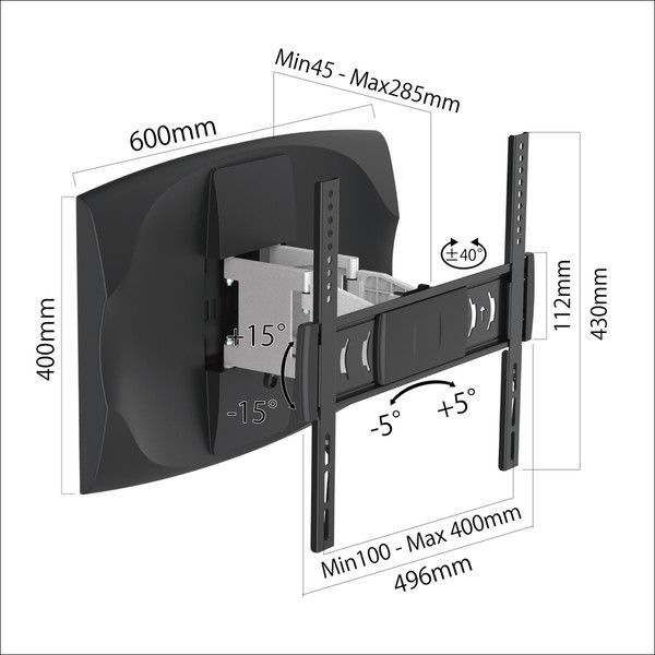スタープラチナ テレビ壁掛け金具 TVセッター壁美人FR300 ホワイト 23