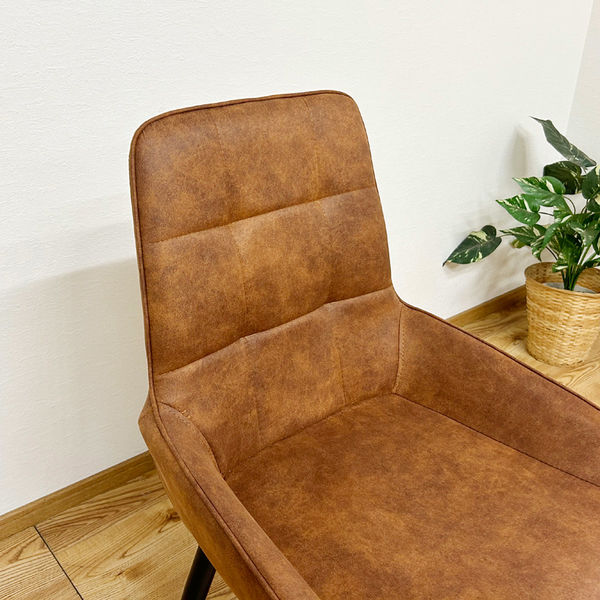 軒先渡し】後藤家具物産 回転チェアー ブラウン DC-RKKA-BR 1セット(2