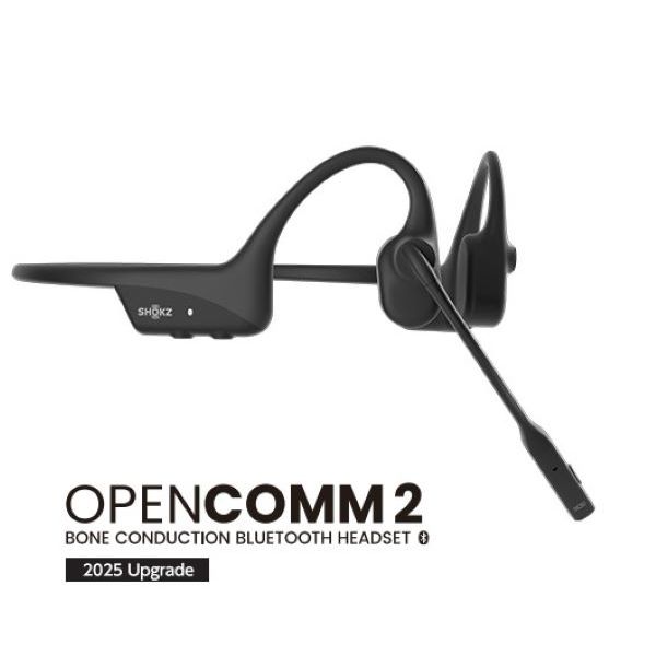 ブルートゥースイヤホン 耳かけ型 骨伝導 OpenComm2(2025) Black [骨