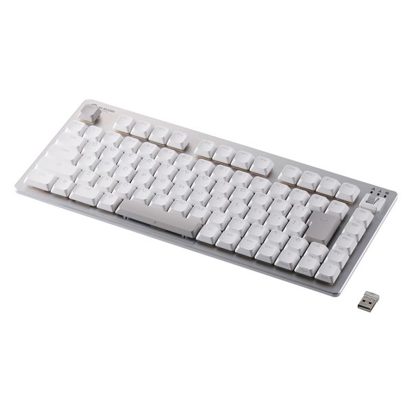 ゲーミングキーボード 有線 / 無線 / Bluetooth リニア 赤軸 ホワイト