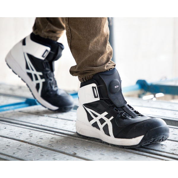 アシックス Asics ウィンジョブCP304 BOA ブラック×ホワイト 26.5cm