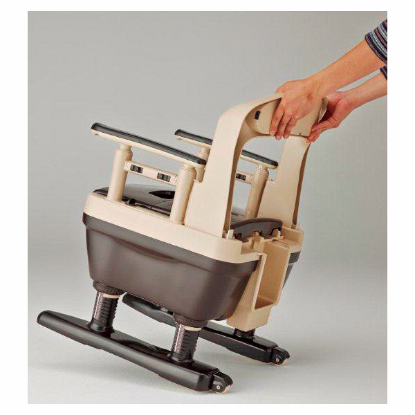 アロン化成 安寿 ポータブルトイレ ジャスピタ 標準便座 ブラウン 533