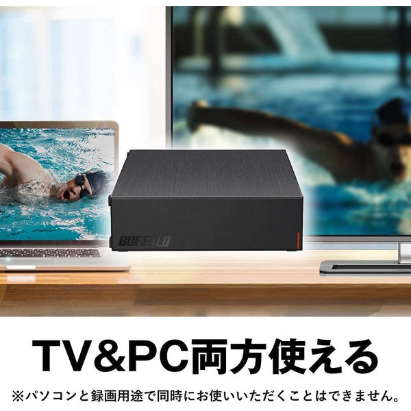 外付けHDD 6TB ポータブル バッファロー HD-LE6U3-BB 1台 - アスクル