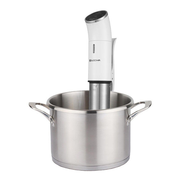 クオシナ 低温調理器 ホワイト 真空調理 防水 LEDタッチパネル FSV-300