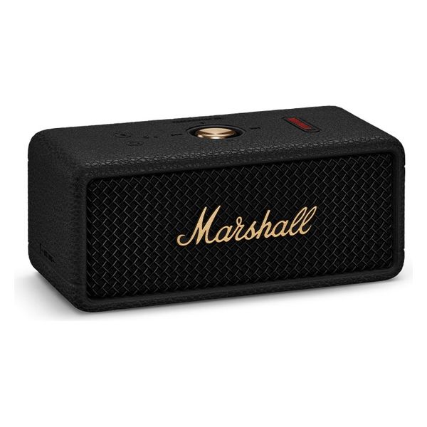 Marshall ワイヤレスポータブル防水スピーカー/ブラック&ブラス