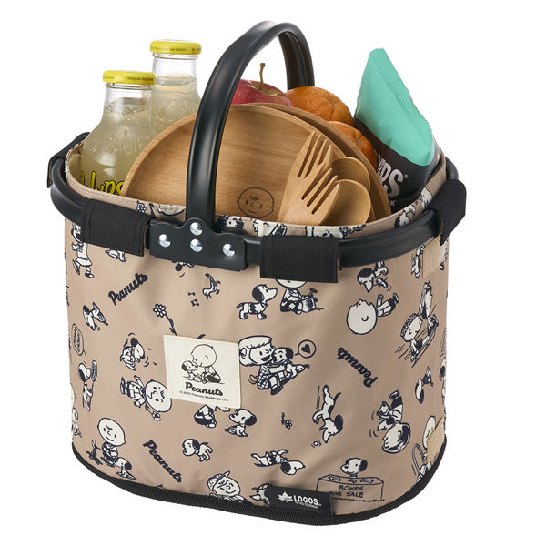 SNOOPY（PEANUTS 75years）ミニセミルナバスケット 86001141 LOGOS