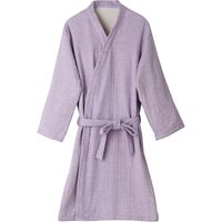 ヒオリエ 日本製 バスローブ プレーン 表ガーゼ ラベンダー 女性用