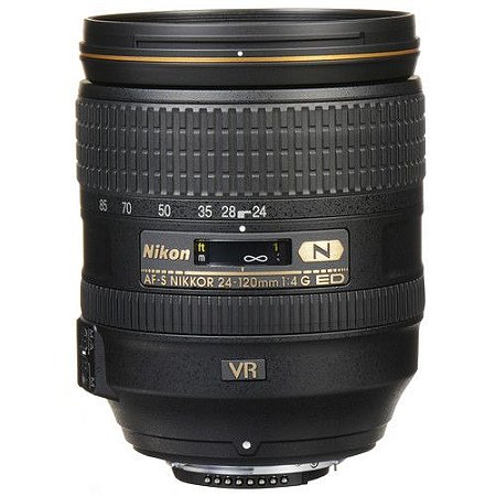 Lente Nikon AF-S NIKKOR 24-120mm f/4G ED VR. Estoque Disponível