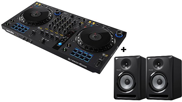 Controlador Pioneer 4 Canais DDJFLX6 + Monitor de Áudio Pioneer