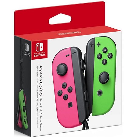 Controle Joy-Con L/R Rosa e Verde - Switch - IzzyGames Onde você