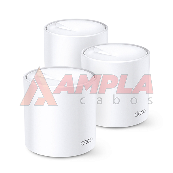 Deco Wi-Fi 6 AX3000 X60 TP-Link - 3 Unidades - Ampla Cabos Network