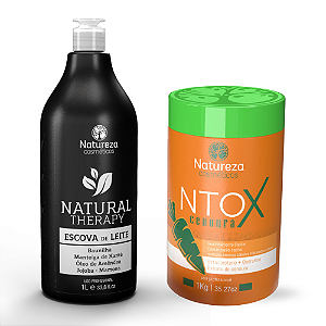 Kit Leite Natural Therapy + Ntox de Cenoura - Natureza Cosméticos