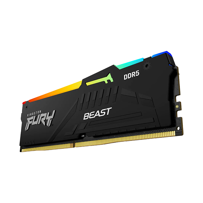 MEMORIA DESK 8GB DDR5 5200 KINGSTON FURY BEAST RGB KF552C40BBA-8