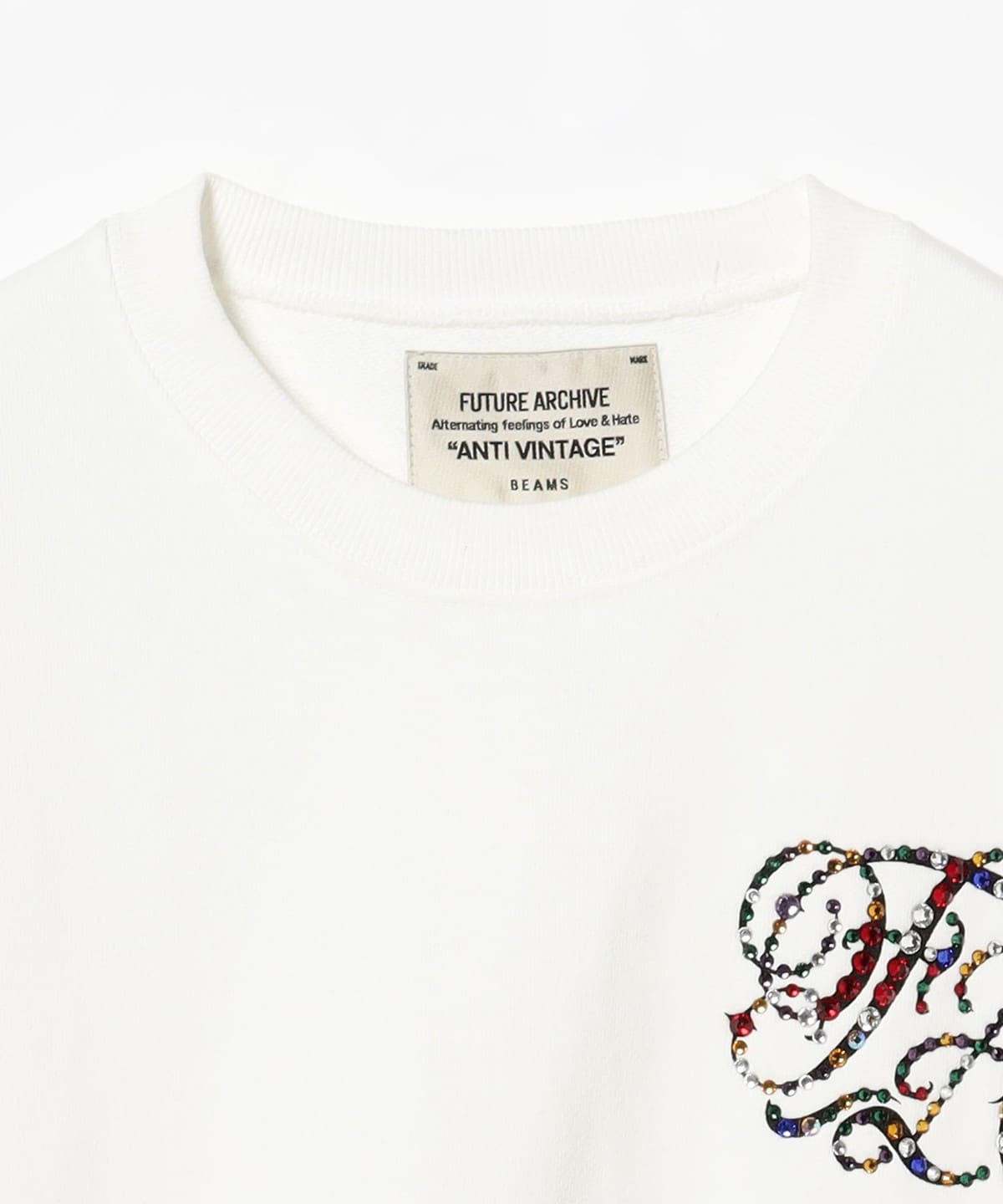 BEAMS（ビームス）FUTURE ARCHIVE / RHINESTONE LOGO SWEAT（トップス