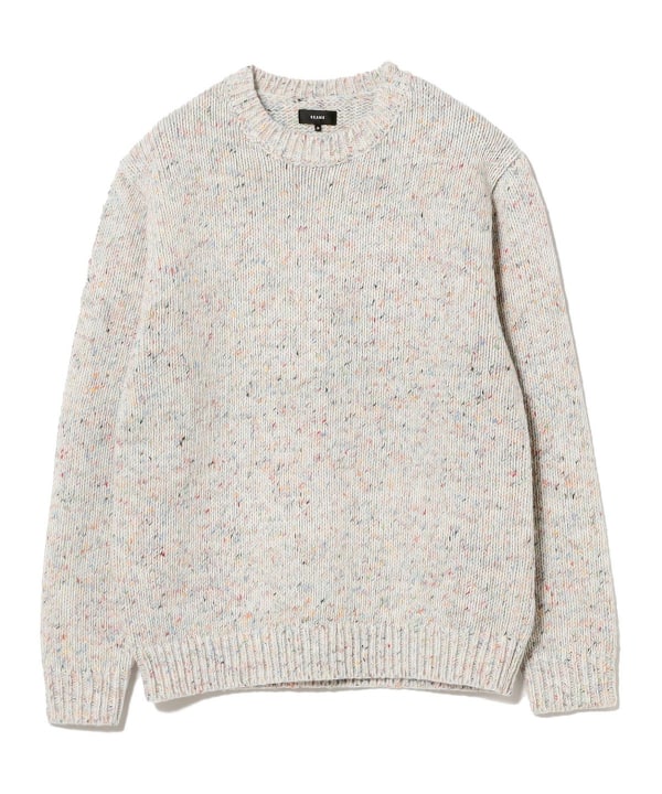 BEAMS（ビームス）3ゲージ カラーネップ クルーネック ニット