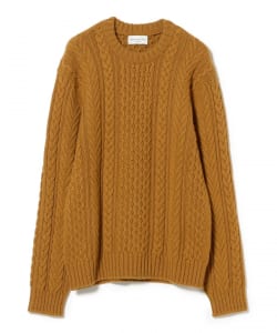 BEAMS F（ビームスF）Johnstons of Elgin / カシミヤ ケーブル クルー