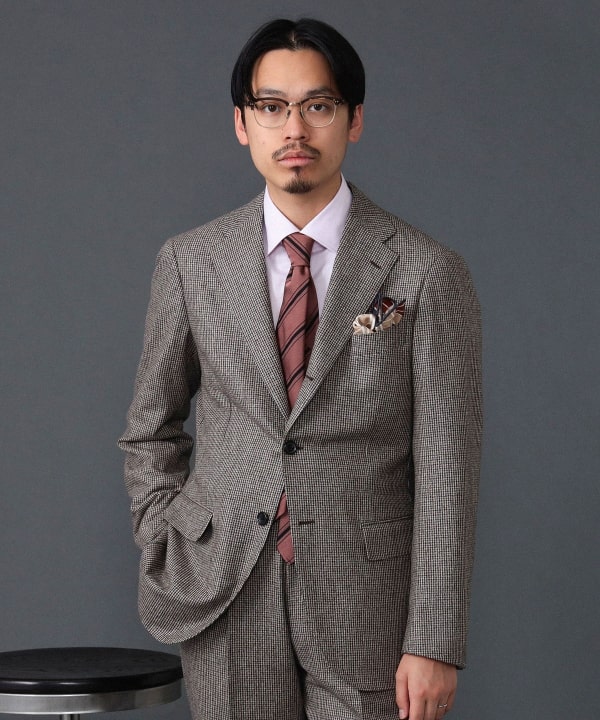 BEAMS F（ビームスF）HANDMADE CANONICO ウール ガンクラブチェック