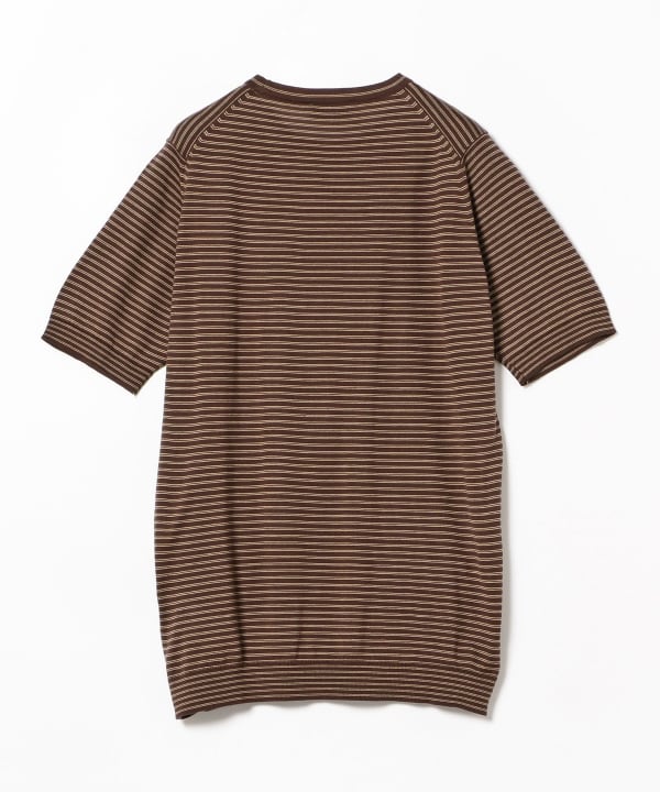 BEAMS F（ビームスF）【別注】JOHN SMEDLEY / コットン ボーダー