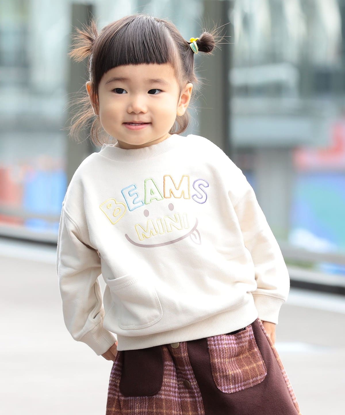 BEAMS mini（ビームス ミニ）スマイル 刺繍 スウェット 2025FW（90