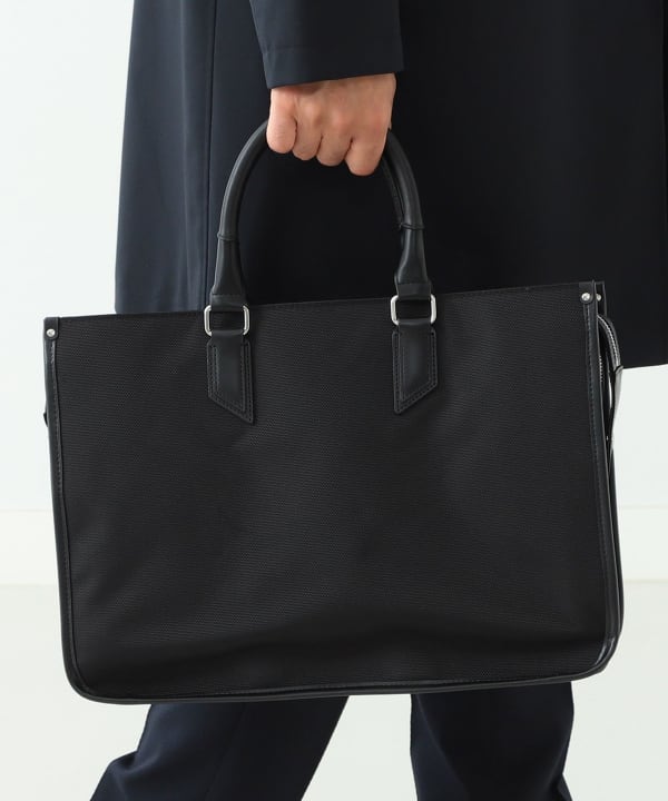 BEAMS HEART（ビームス ハート）ナイロン × レザー ブリーフバッグ（A4