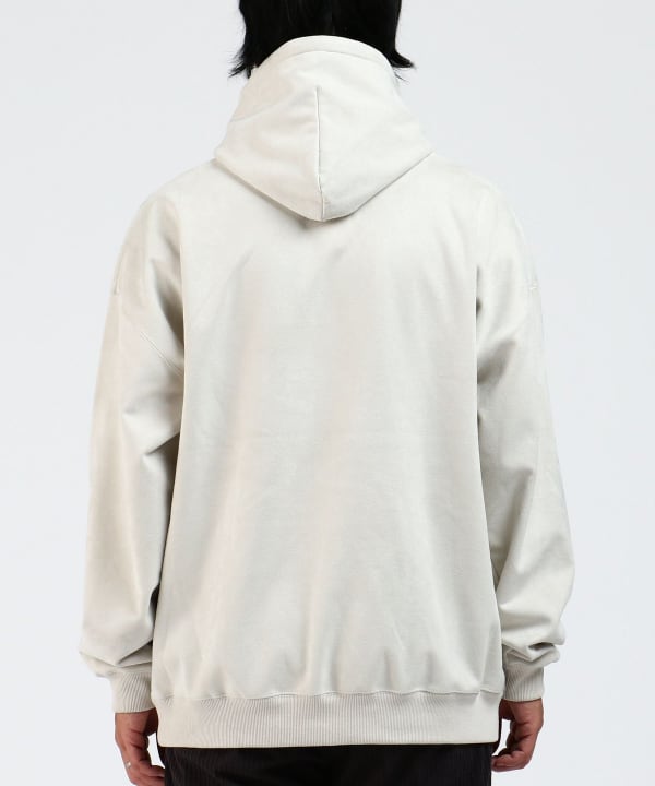 BEAMS HEART (BEAMS HEART) Fleece-lined faux suede hoodie (tops