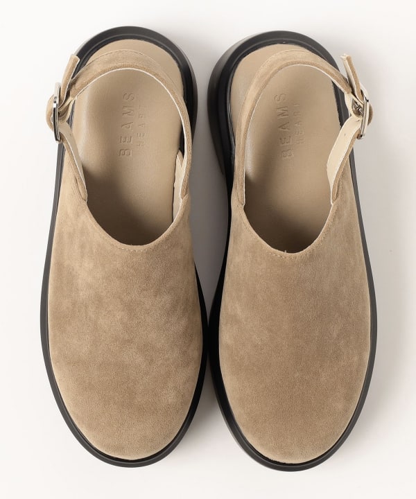 BEAMS HEART（ビームス ハート）フェイクスエード ストラップサボ