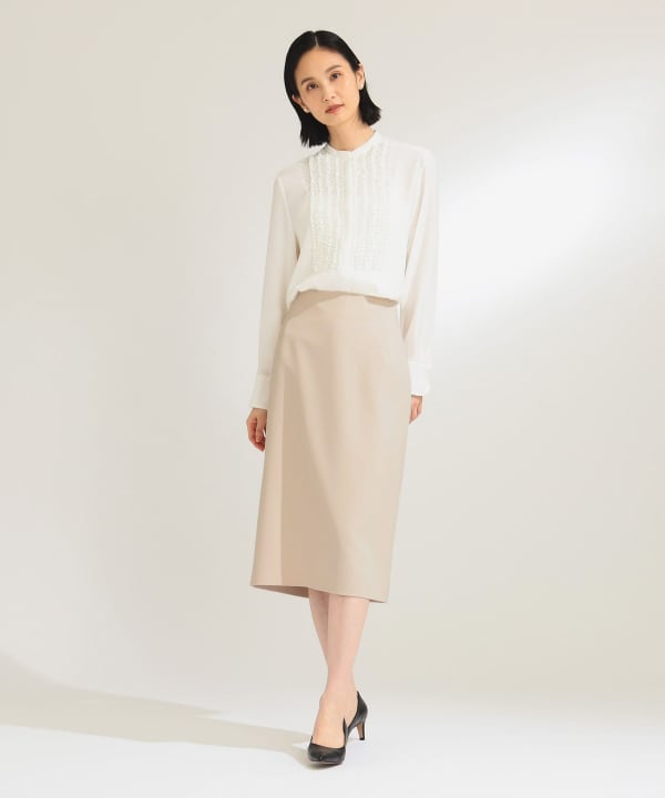 Demi-Luxe BEAMS（デミルクス ビームス）ジョーゼット フリルブラウス