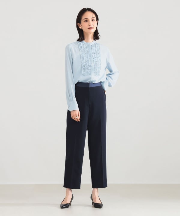 Demi-Luxe BEAMS（デミルクス ビームス）ジョーゼット フリルブラウス