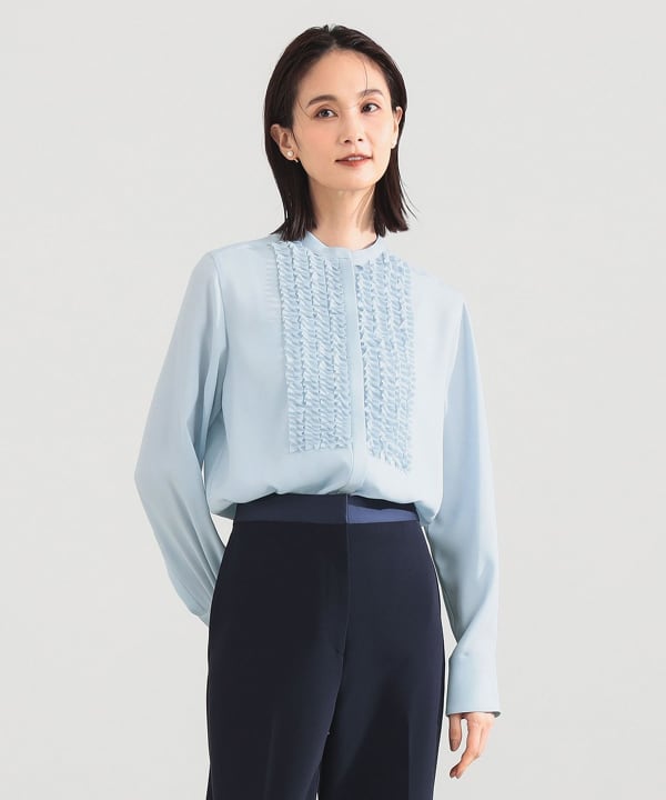 Demi-Luxe BEAMS（デミルクス ビームス）ジョーゼット フリルブラウス