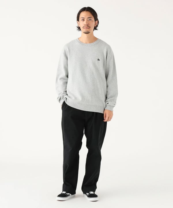 B:MING by BEAMS（ビーミング by ビームス）12ゲージ B刺繍 クルー