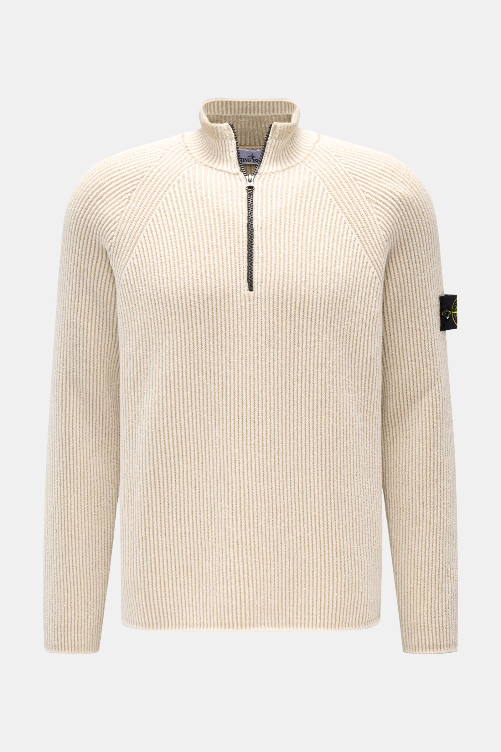 STONE ISLAND half-zip jumper 'Vanise' cream | BRAUN Hamburg