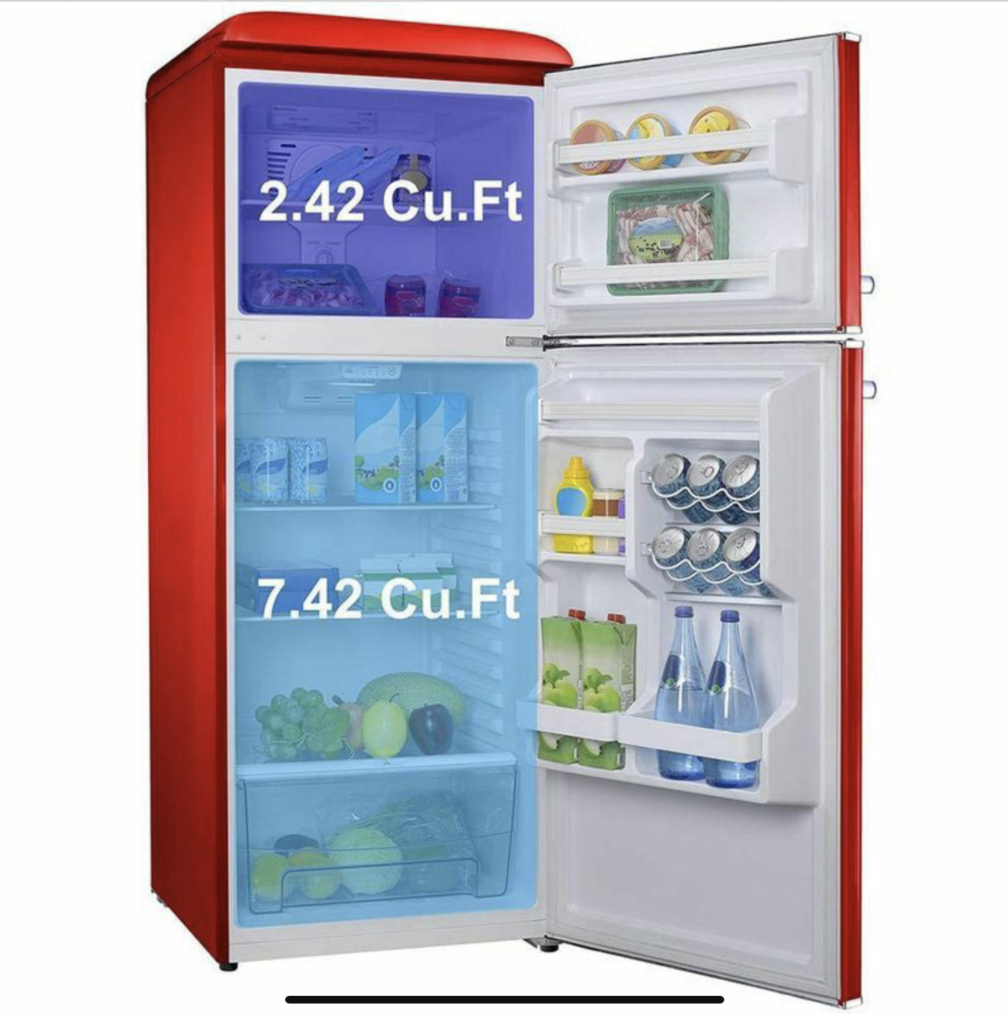 かでんのセレクトショップNC電気 - Galanz 2ドア レトロ冷蔵庫（280L