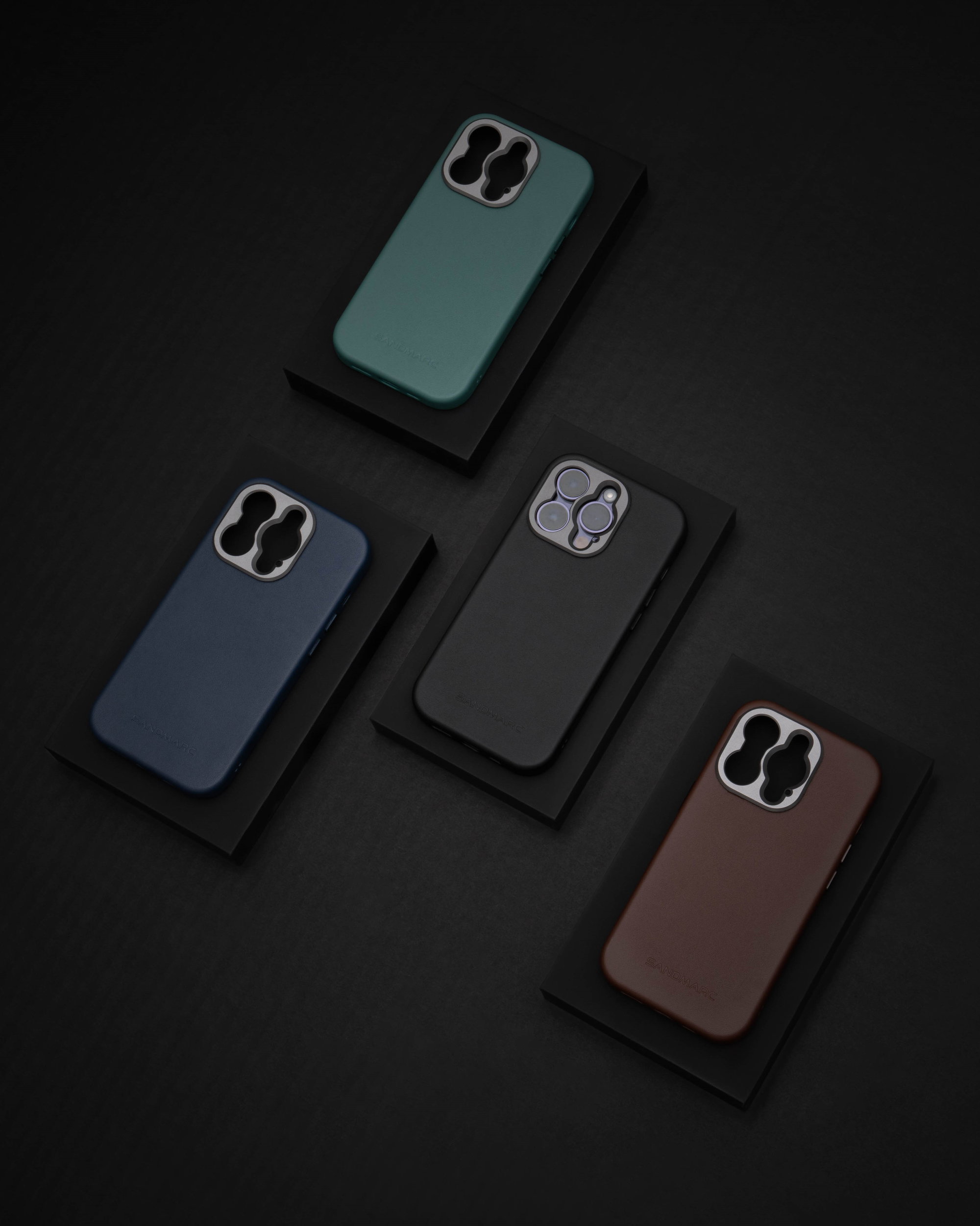 iPhone 14 Pro Max Leather Case | Navy (works with MagSafe) - SANDMARC