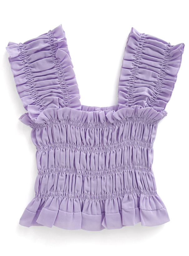 シャーリングフリルキャミソールブラウス[ac2419] | レディース